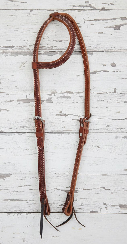 Bride western Pool's en cuir, motif Basket
