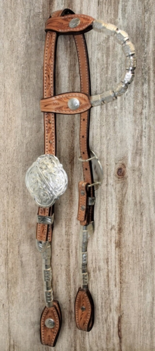 Bride de show EE Tack passant 1 oreille – Cuir de qualité pour compétitions