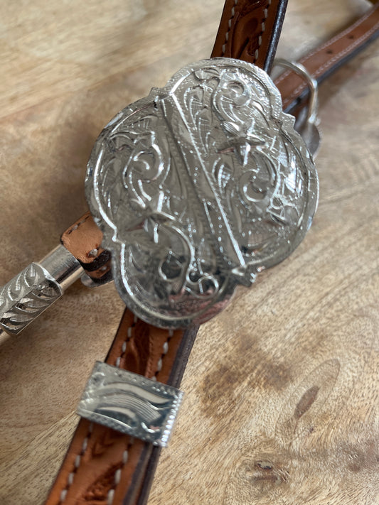 Bride de show EE Tack passant 1 oreille – Cuir de qualité pour compétitions