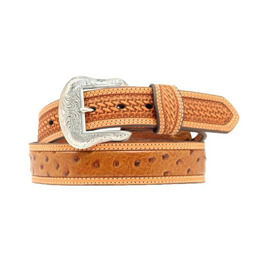 Ceinture cuir effet autruche western