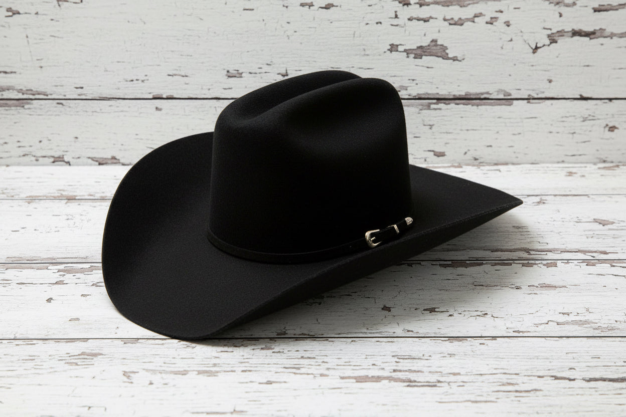 Chapeau de cow-boy Rodeo King en poils de castor avec boucle élégante, style western premium