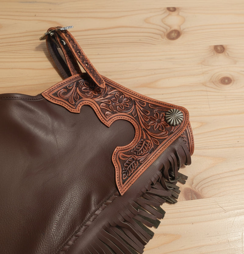 Custom-Made Leather Western Chaps – Handcrafted