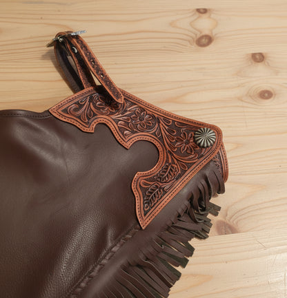 Custom-Made Leather Western Chaps – Handcrafted