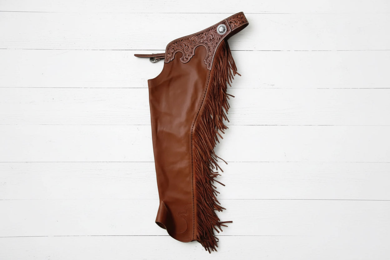 Custom-Made Leather Western Chaps – Handcrafted