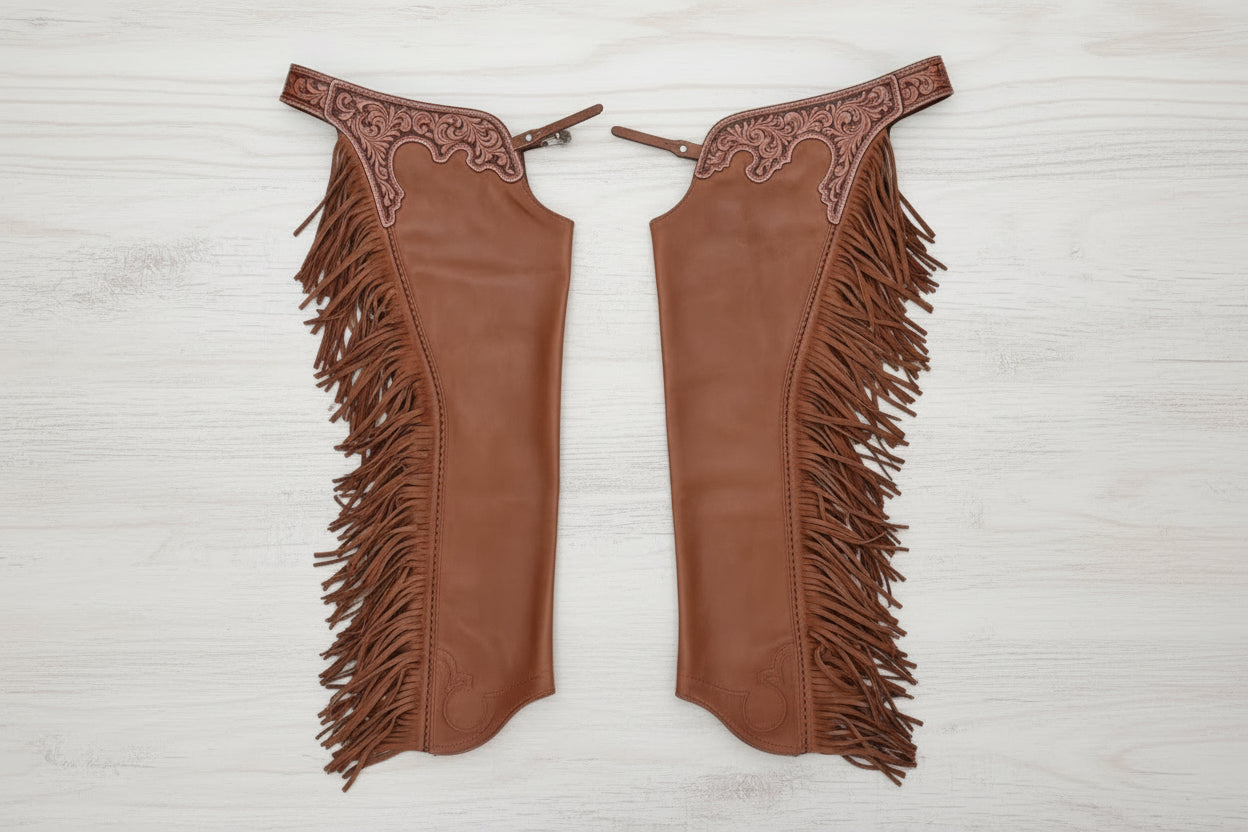 Custom-Made Leather Western Chaps – Handcrafted