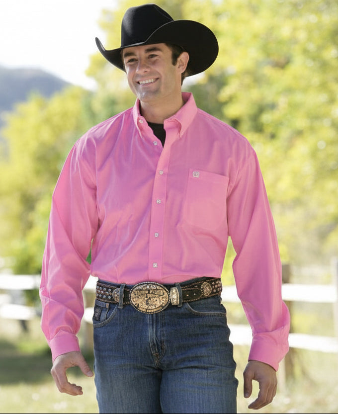 Chemise western homme CINCH en coton rose pale