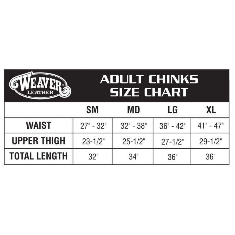 taille des chinks weaver leather 