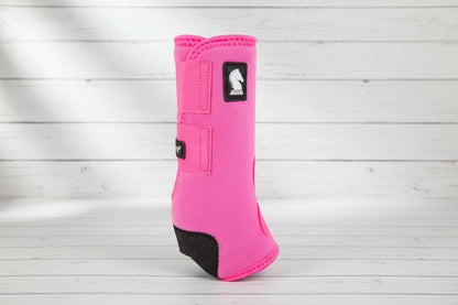 Guêtres Classic Equine Legacy² Leg Boots, protection anatomique et performance pour le cheval, couleur rose