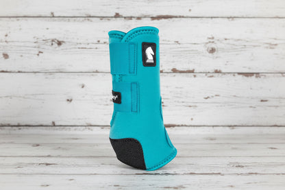 Guêtres Classic Equine Legacy² Leg Boots, protection anatomique et performance pour le cheval, couleur turquoise