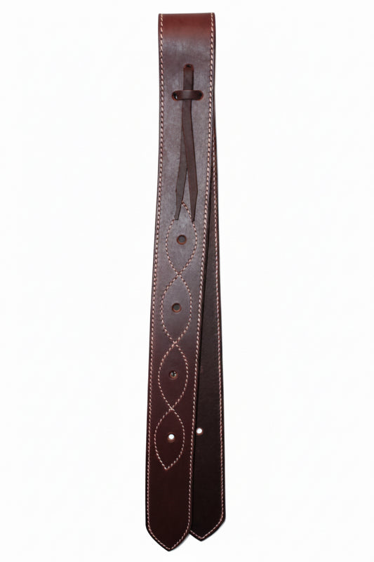 Contre-sanglon Off Billet en cuir latigo pour selle western assurant un sanglage fiable et durable