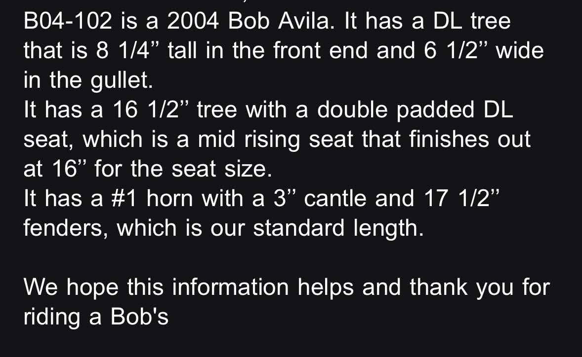 Selle western Bob Avila 16" – Arçon DL, siège double rembourré