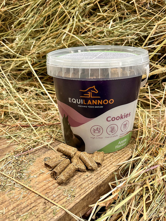 Equilannoo apple Flavour Cookies – friandises pour chevaux à l'arôme de pommes.