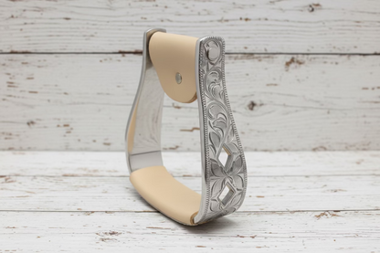 Étriers western de show aluminium gravé motif losanges Cut Out Diamonds, élégants et légers