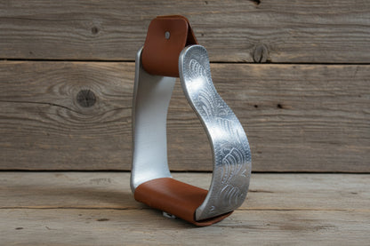 Étriers western en aluminium gravés