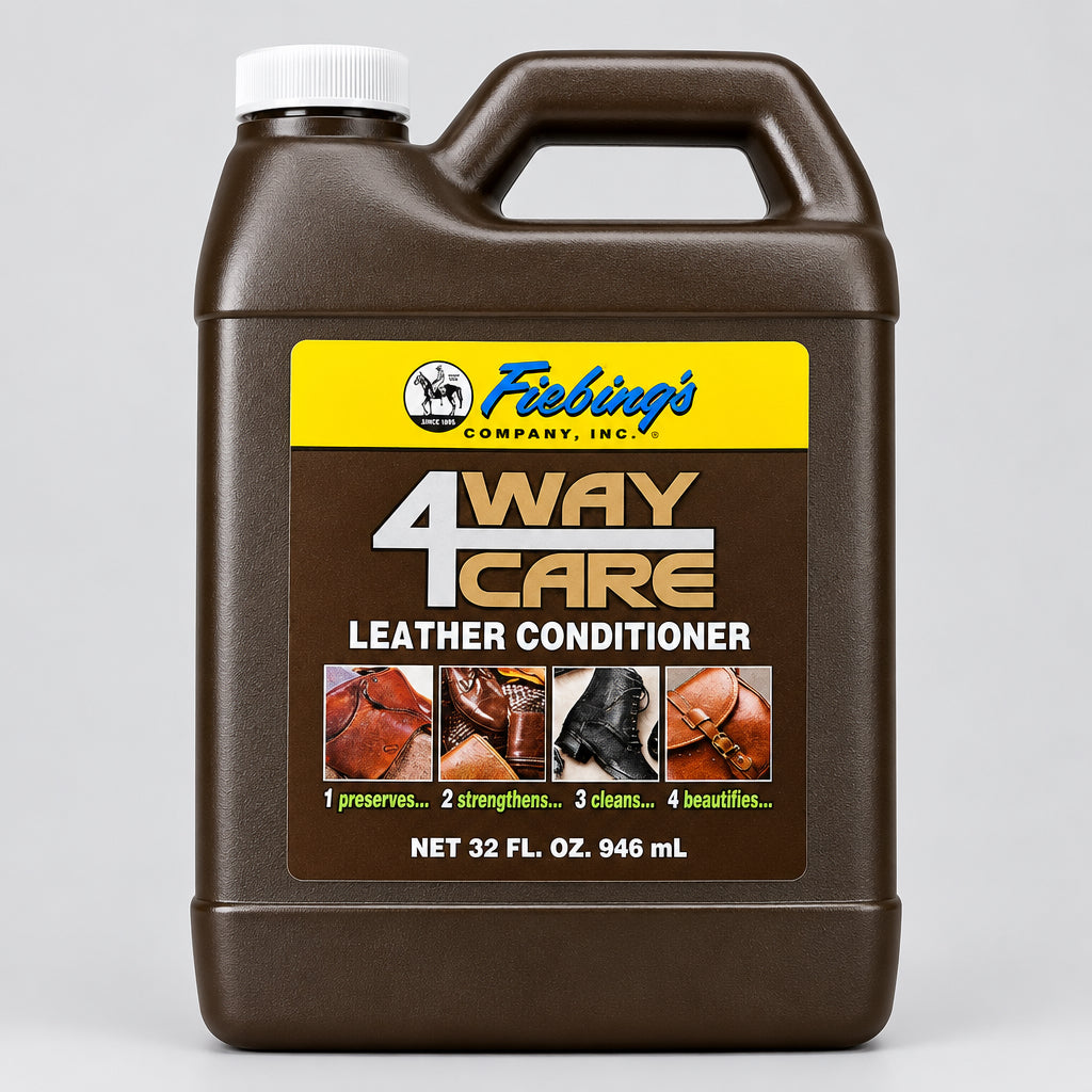 Conditionneur cuir Fiebing's 4 Way Care 946 ml pour selles western bridons bottes et équipements en cuir