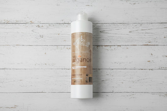 Soin Horshair à l'huile d'argan pour chevaux et poneys, revitalisant, hydratant et brillant, flacon 250 ml
