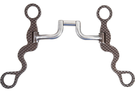 Mors Classic Equine Square Hinge Port Calvary Shank 8 pouces à charnière pour cheval de performance western