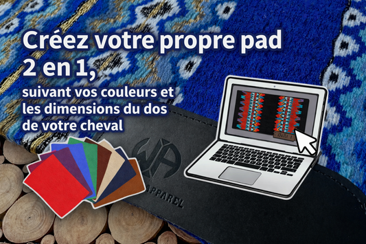 Pad western personnalisé 2 en 1 – laine, feutre ou néoprène
