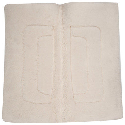 Classic Equine Performance Trainer Western Pad noir ou marron, 31x32 – tapis western confort équitation, en position sur le dos du cheval, intérieur montrant la laine de mérinos 
