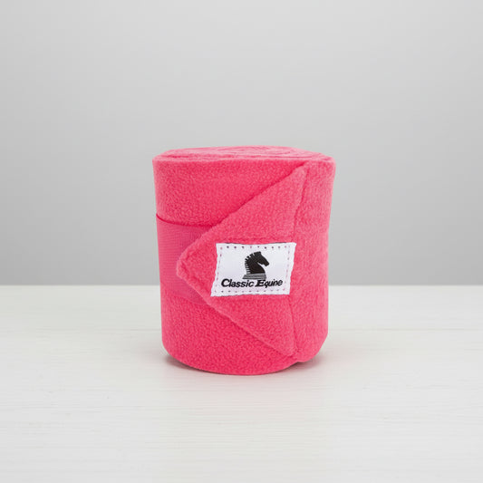 Bandes de polo Classic Equine rose pour protection des membres du cheval
