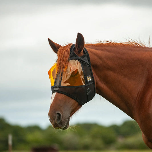 Masque Xpert Equine® REM (Restoration Equine Mask) – Protection UV et lumière bleue pour chevaux