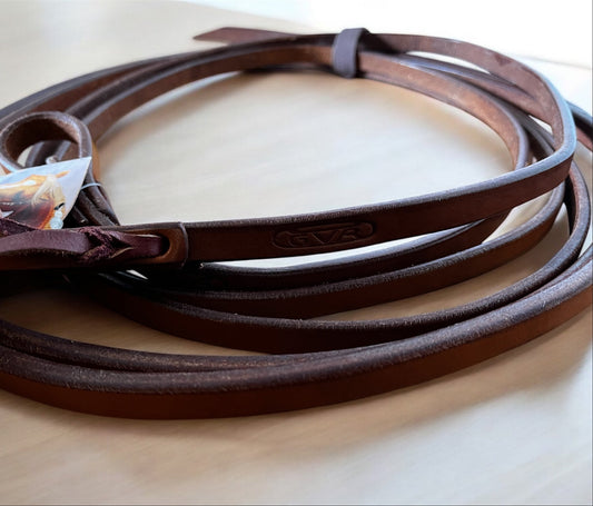 Rênes ouvertes western 1/2 inch en cuir souple pour contrôle précis
