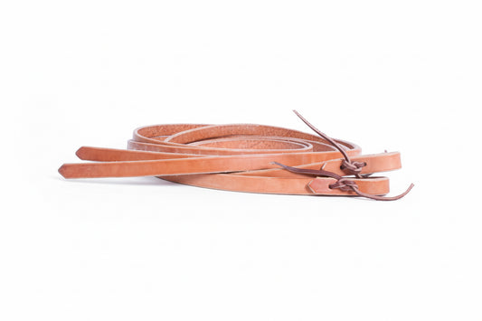 Rênes Herman Oak Light Oil lestées pour cheval, disponibles en 1 cm, 1,3 cm, 1,6 cm et 1,9 cm
