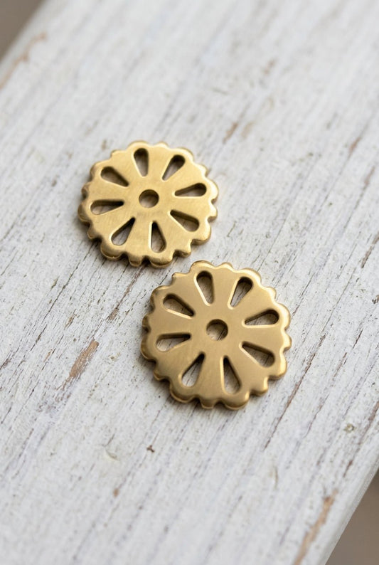Roulettes de rechange pour éperons western MetaLab, paire fleur 8 pointes en métal