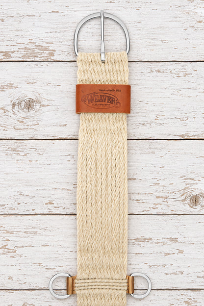 Sangle western Weaver Equine Smart Cinch 27 brins en mélange de mohair avec boucle inox Roll Snug straight