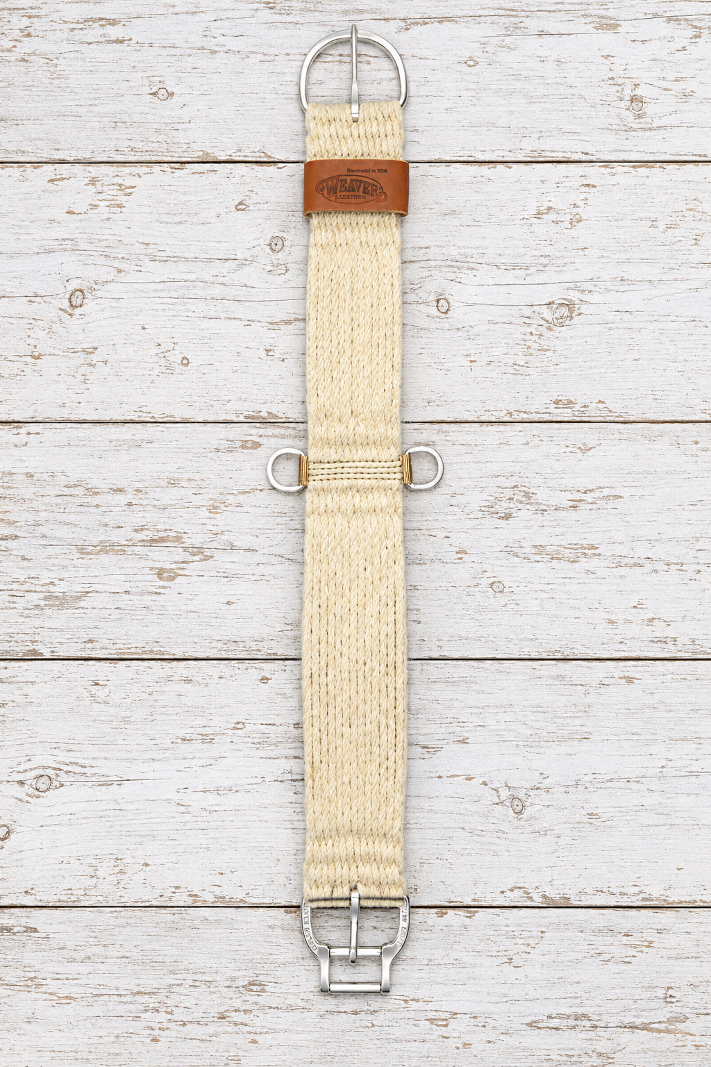 Sangle western Weaver Equine Smart Cinch 27 brins straight en mélange de mohair avec boucle inox Roll Snug