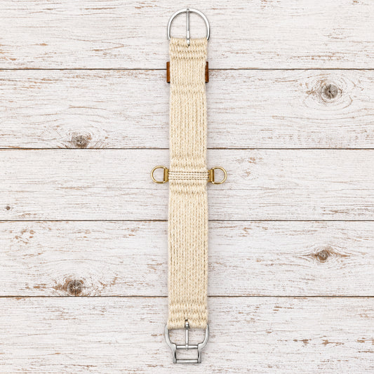 Sangle western Weaver Equine Smart Cinch 27 brins straight en mélange de mohair avec boucle inox Roll Snug, dessous