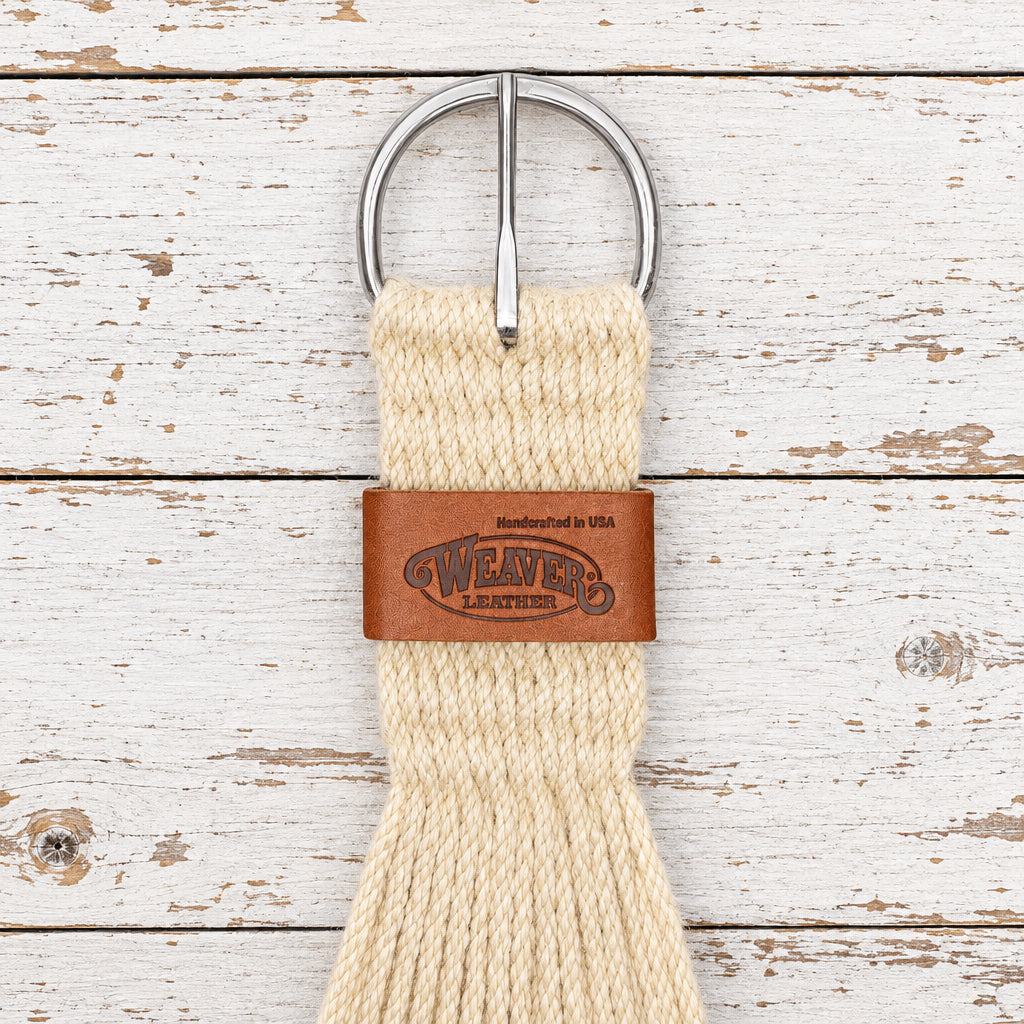 Sangle western Weaver Equine Roper Smart Cinch 27 brins en mélange de mohair avec boucle inox Roll Snug, boucle 