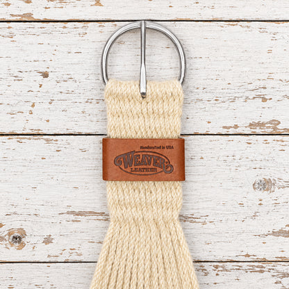Sangle western Weaver Equine Roper Smart Cinch 27 brins en mélange de mohair avec boucle inox Roll Snug, boucle 