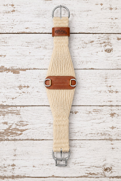 Sangle western Weaver Equine Roper Smart Cinch 27 brins en mélange de mohair avec boucle inox Roll Snug.