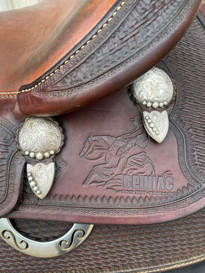 Selle reining Tom Winter modèle Reiniac cuir premium