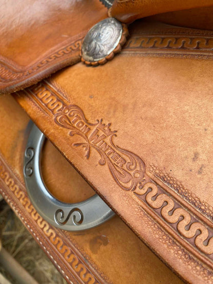 Selle western Tom Winter Reining arçon 56 siège 15,5 pouces