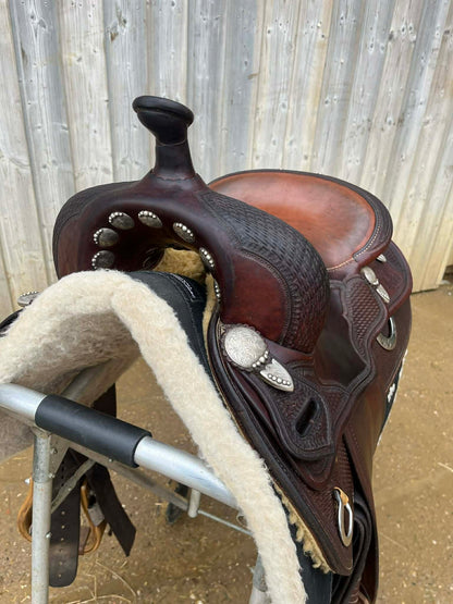 Selle de reining Tom Winter Reiniac en cuir pour performance western