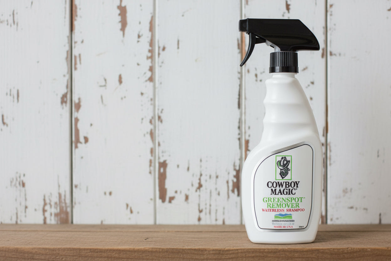 Cowboy Magic Green Spot Remover, shampoing sec pour cheval éliminant taches et salissures sans rinçage