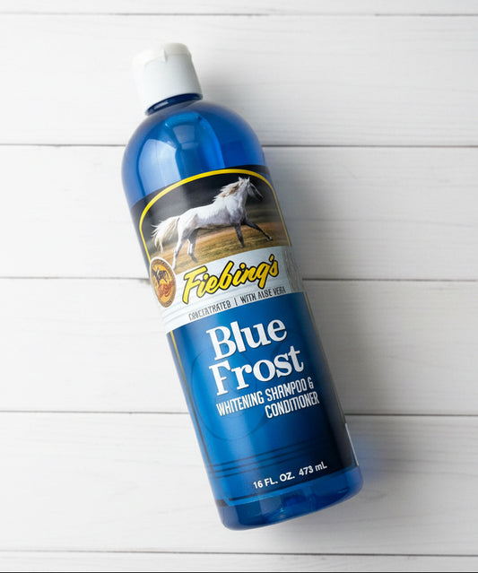 Shampooing 2-en-1 Blue Frost Fiebing's pour cheval avec démêlant