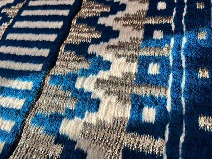 Show pad western premium bleu blanc noir argenté pour concours