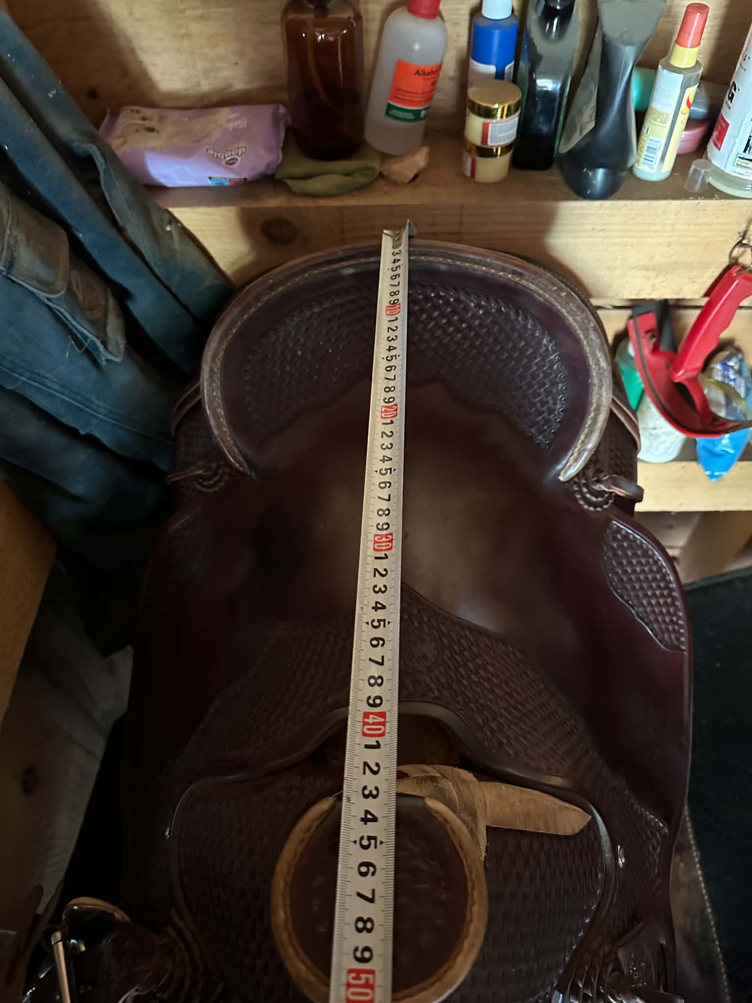 mesure du siege de la selle Billy Cook wade 16 pouce