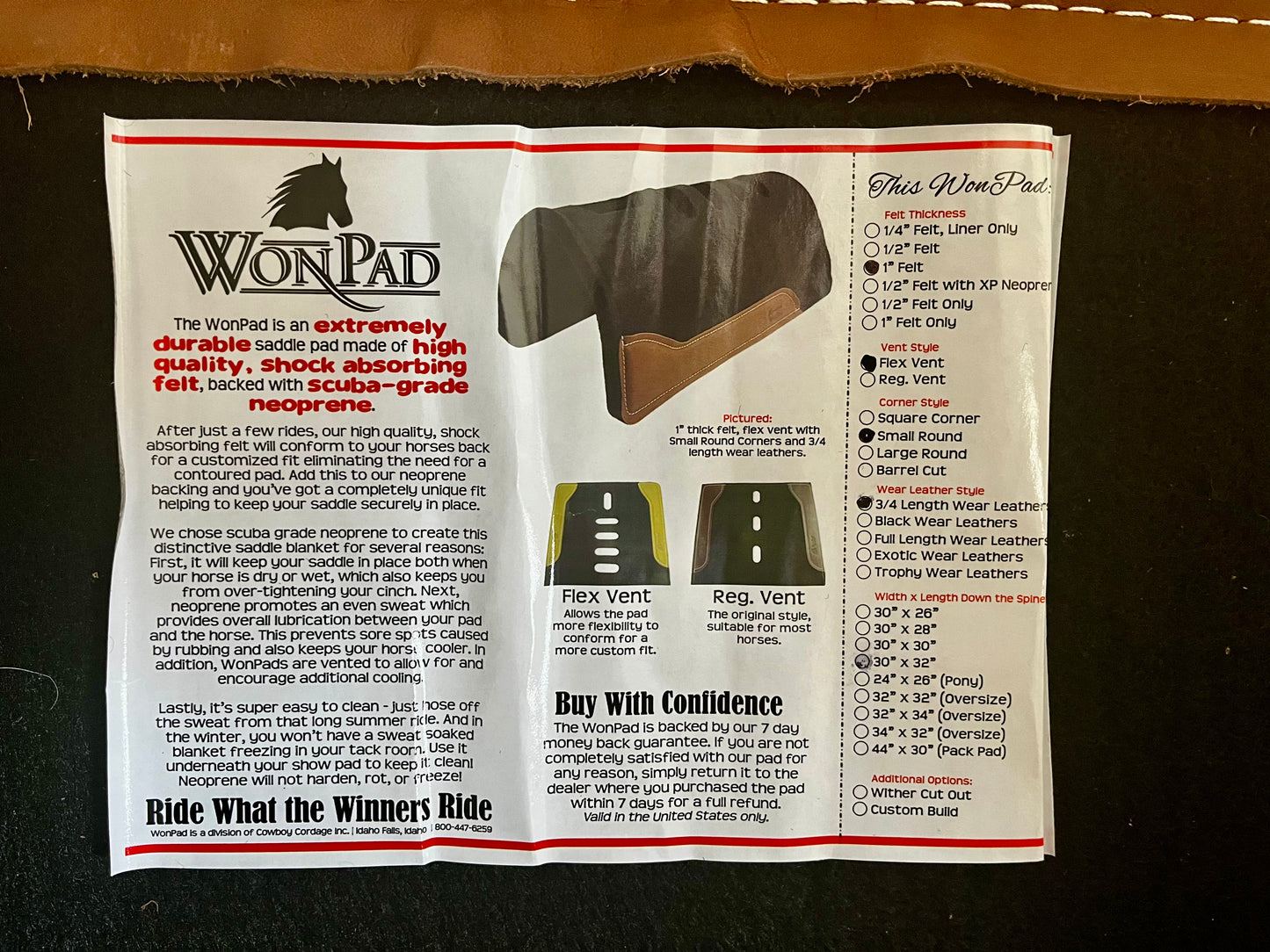 Won pad neoprene