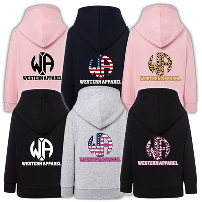 Sweat enfant à Capuche Western Apparel - Logo Cœur et Dos