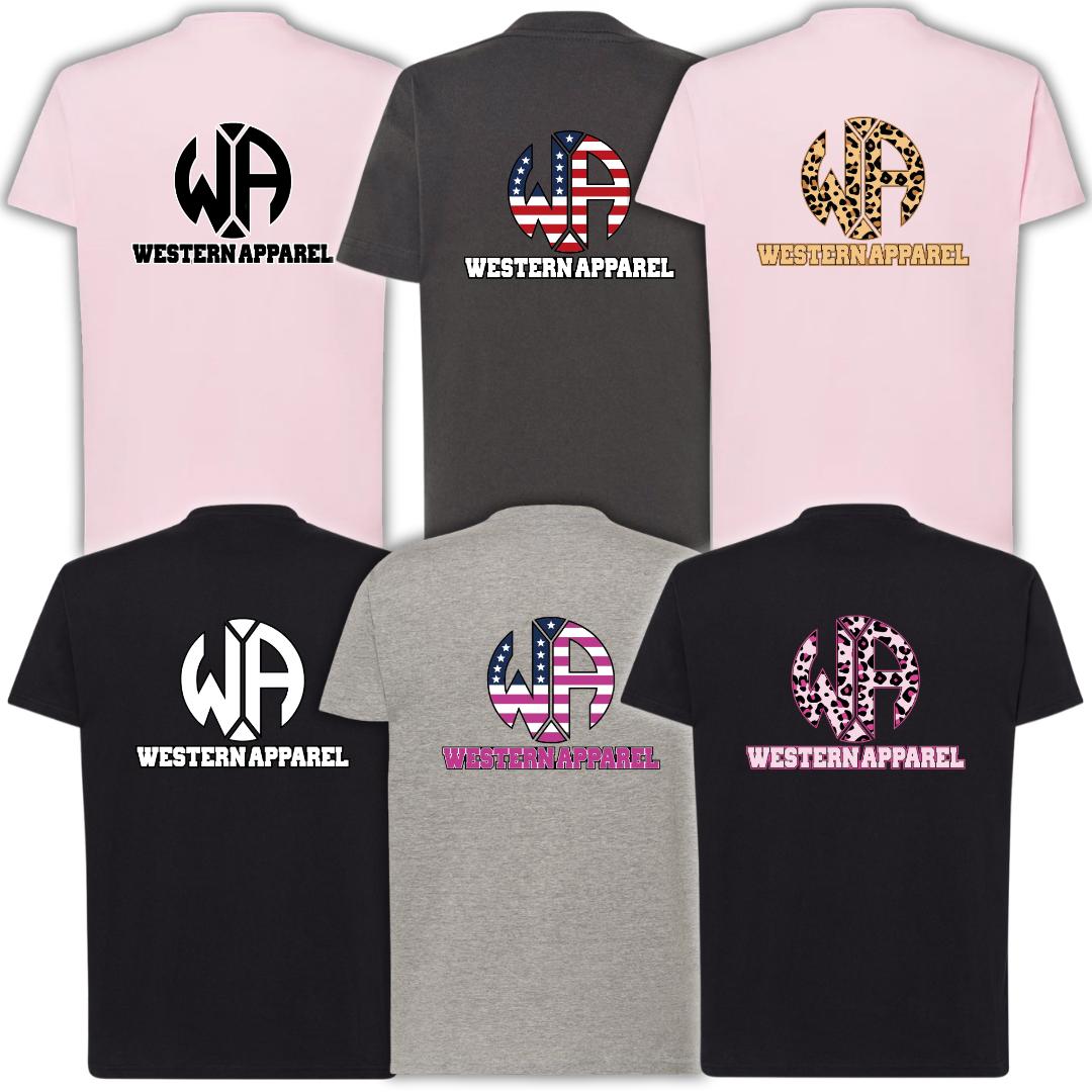 T-Shirt enfant Western Apparel avec logo poitrine côté cœur et grand logo Western Apparel dans le dos