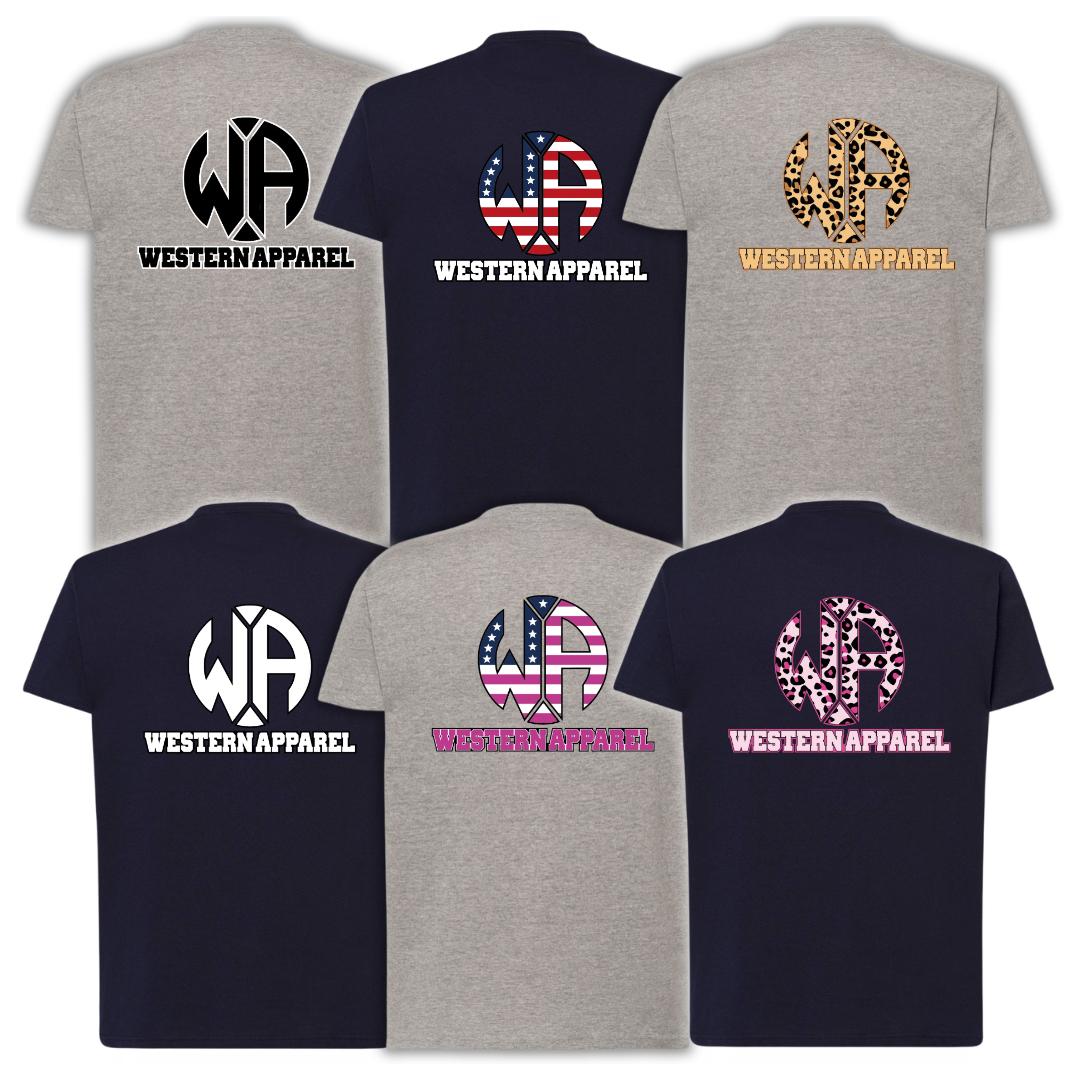 T-shirt Western Apparel avec logo poitrine côté cœur et grand logo Western Apparel dans le dos