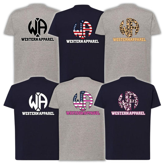 T-shirt Western Apparel avec logo poitrine côté cœur et grand logo Western Apparel dans le dos