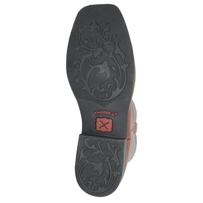 Chaussures femme Twisted X X-Ruff Stock couleur chocolat en cuir, vue de la semelle