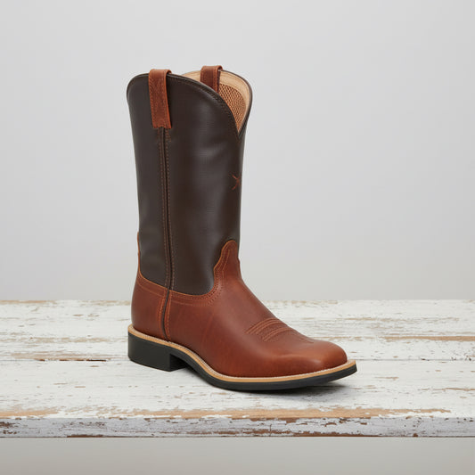 Chaussures femme Twisted X X-Ruff Stock couleur chocolat en cuir
