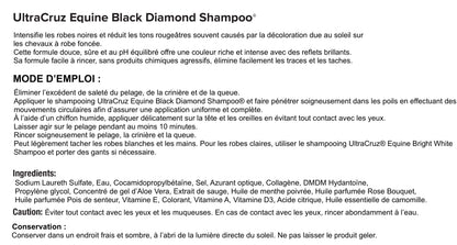 UltraCruz Equine Black Diamond – shampooing pour cheval à robe noire, composition et mode d'emploi 