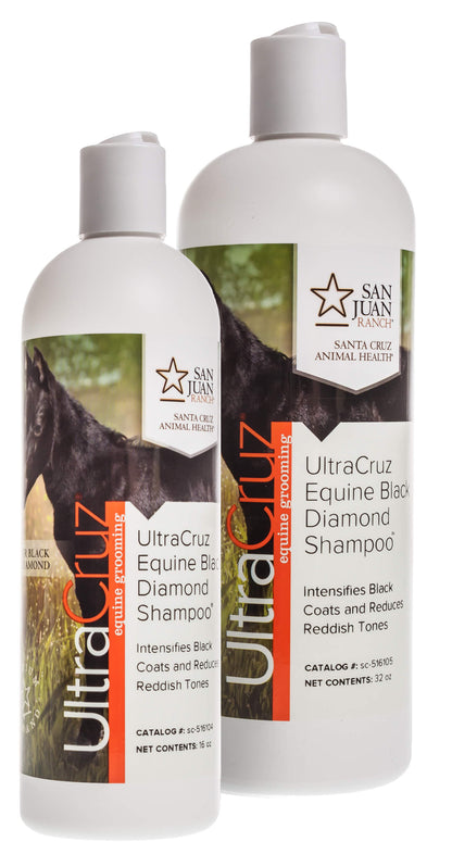 UltraCruz Equine Black Diamond – shampooing pour cheval à robe noire, flacon 16oz et 32oz